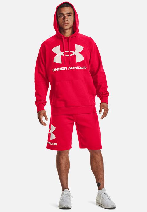 Under Armour - Ua rival fleece big logo hood - red