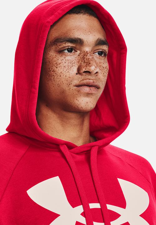 Under Armour - Ua rival fleece big logo hood - red