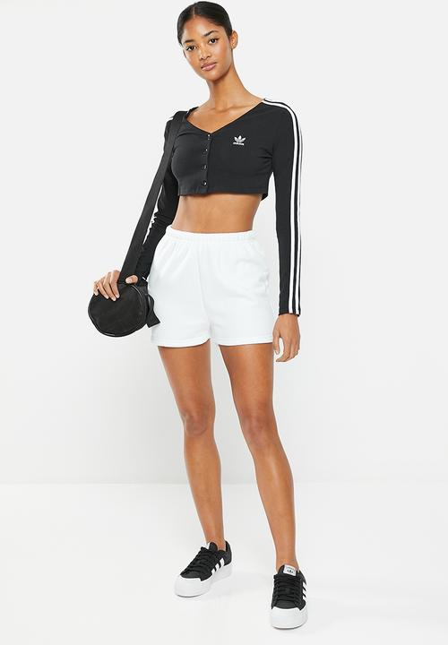 adidas Originals - Crop button long sleeve w - black