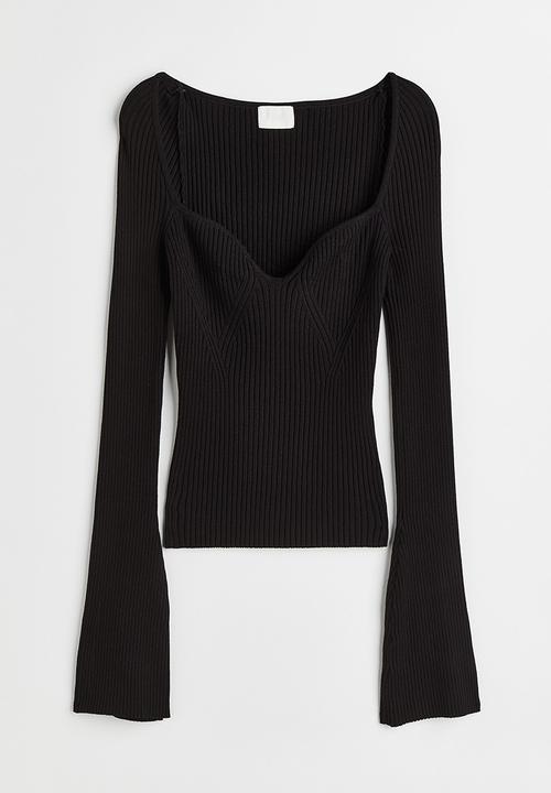 H&M - Rib-knit jumper - black
