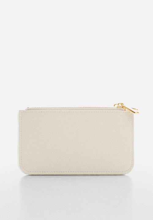 MANGO - Card holder malva - white