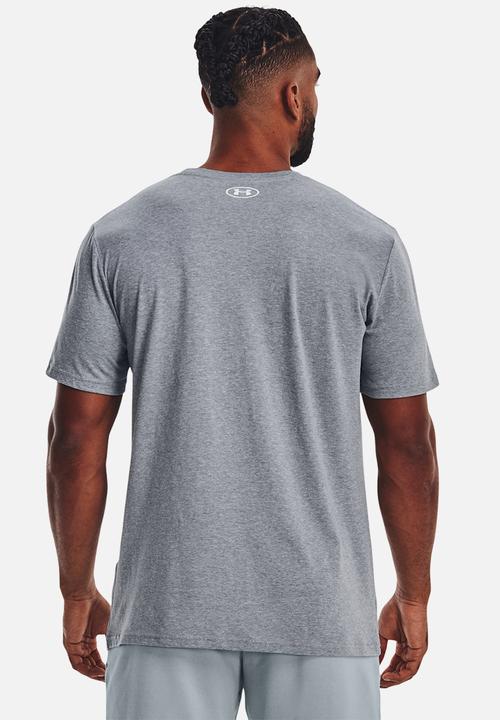 Under Armour - Ua camo chest stripe short sleeve - steel light heather