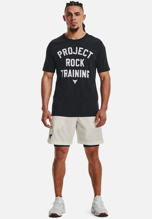 Under Armour - Ua project rock training short sleeve - black