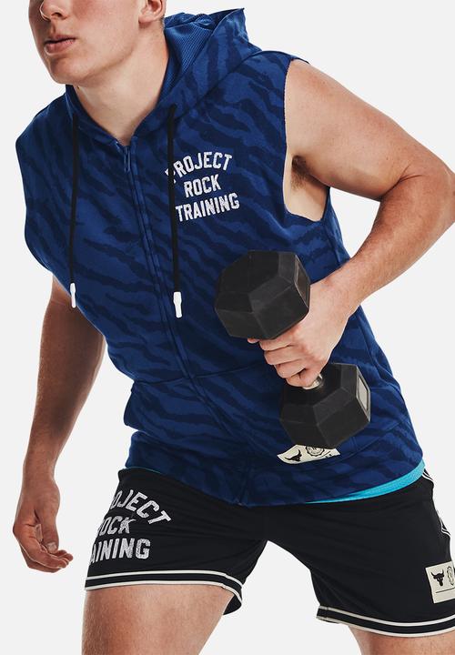 Under Armour - Project rock rival sleeveless full-zip - blue mirage