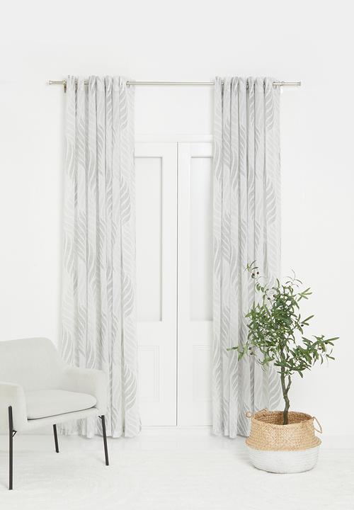 Design Collection - Fern sheer eyelet curtain - grey