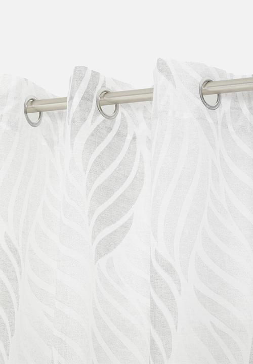 Design Collection - Fern sheer eyelet curtain - grey