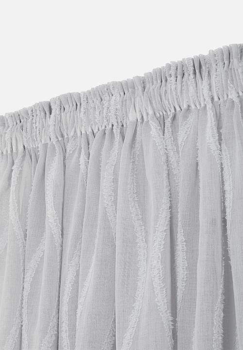 Design Collection - Wave sheer taped curtain -  grey