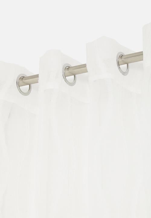 Design Collection - Wave sheer eyelet curtain -  natural/white