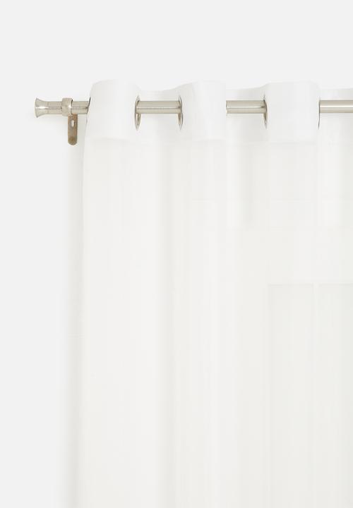 Design Collection - Plain voile eyelet curtain - white