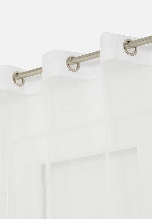 Design Collection - Plain voile eyelet curtain - white