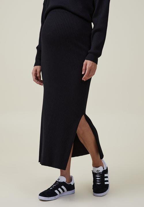 Cotton On - Maternity friendly urban midi skirt  - black