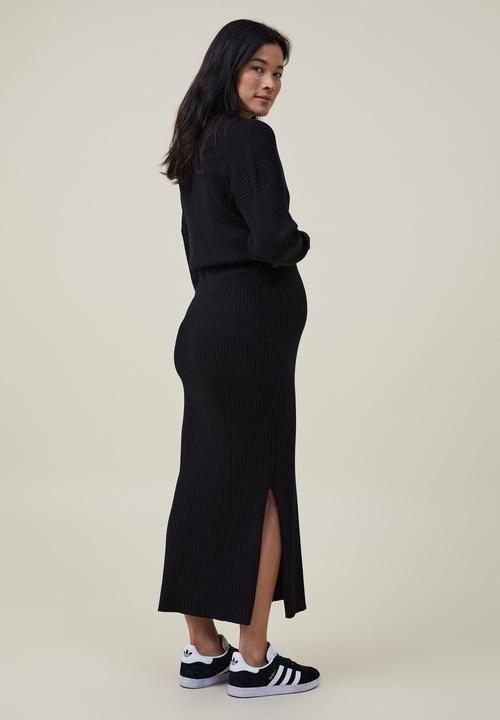 Cotton On - Maternity friendly urban midi skirt  - black