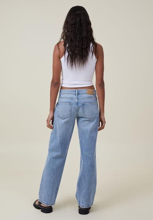 Cotton On - Low rise straight jean - bells blue rip