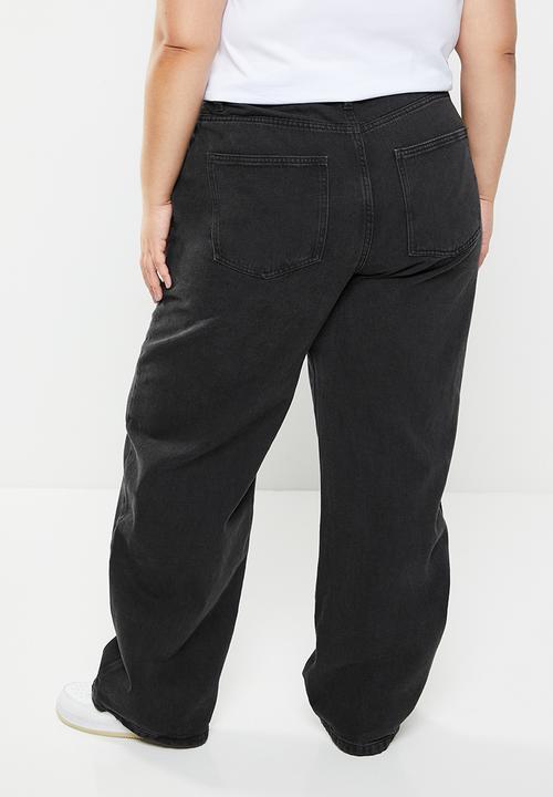 Cotton On - Plus loose straight jean - graphite black