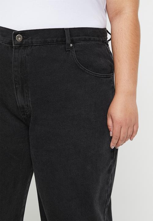 Cotton On - Plus loose straight jean - graphite black