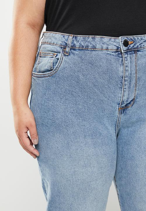 Cotton On - Plus stretch mom jean - light blue 
