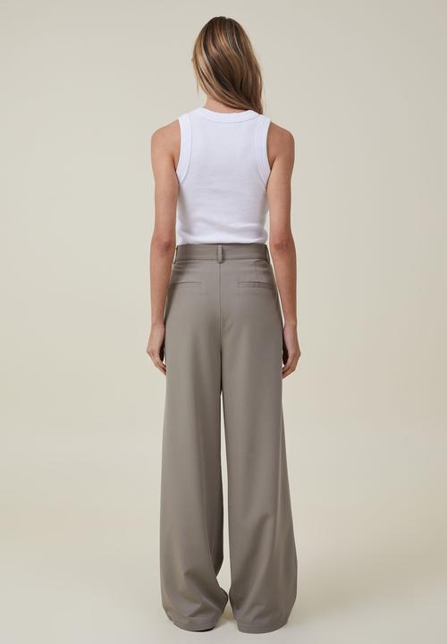 Cotton On - Jamie suiting pant - dusty khaki