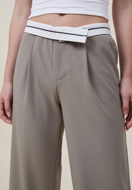 Cotton On - Jamie suiting pant - dusty khaki