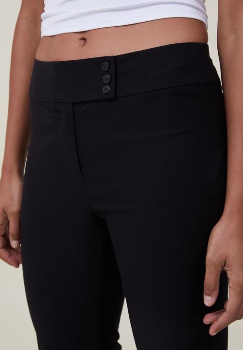 Cotton On - Cameron low rise suiting pant - black