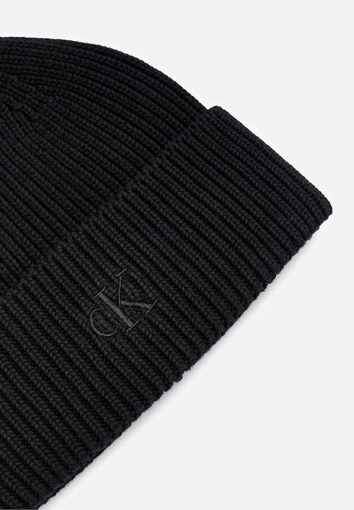 Calvin Klein - Minimal monogram beanie - black