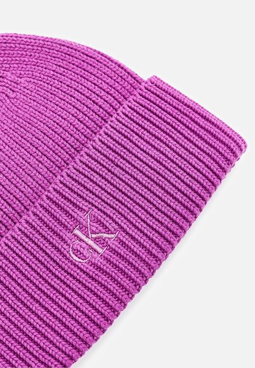 Calvin Klein - Minimal monogram beanie - purple