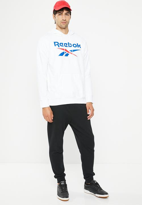 Reebok - Ri big stacked logo hoodie - white