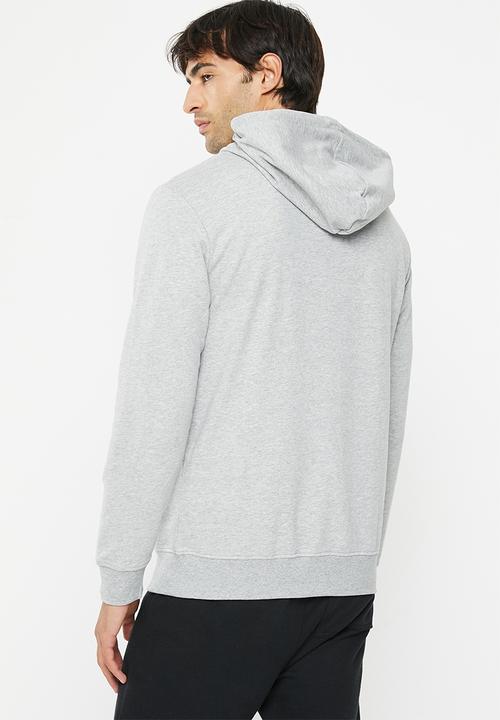 Reebok - Ri big stacked logo hoodie - grey