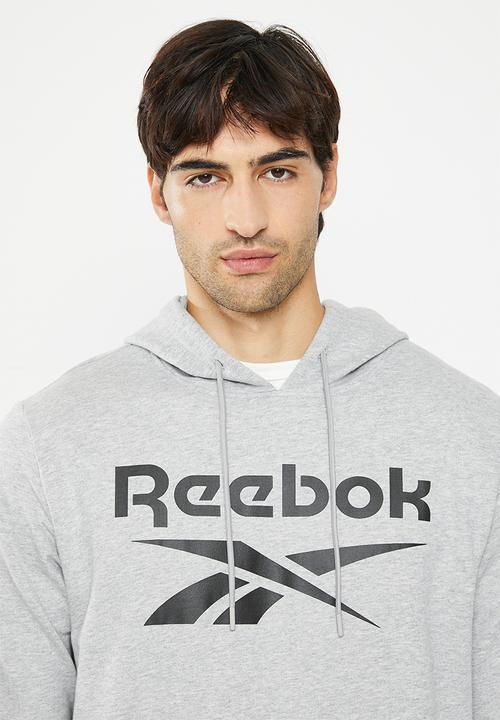 Reebok - Ri big stacked logo hoodie - grey