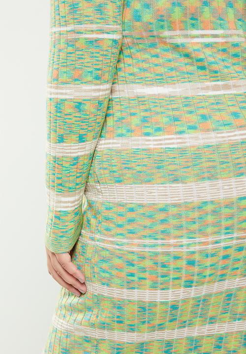 Cotton On - Plus midaxi space dye knit dress - multi spacedye
