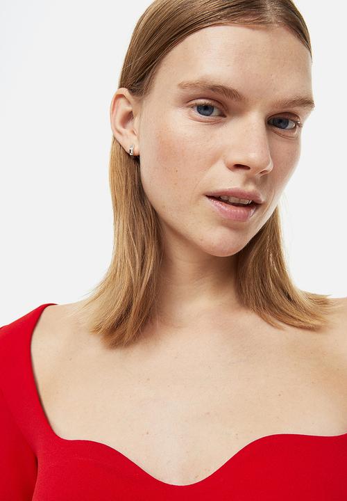 H&M - Fitted jersey top - red