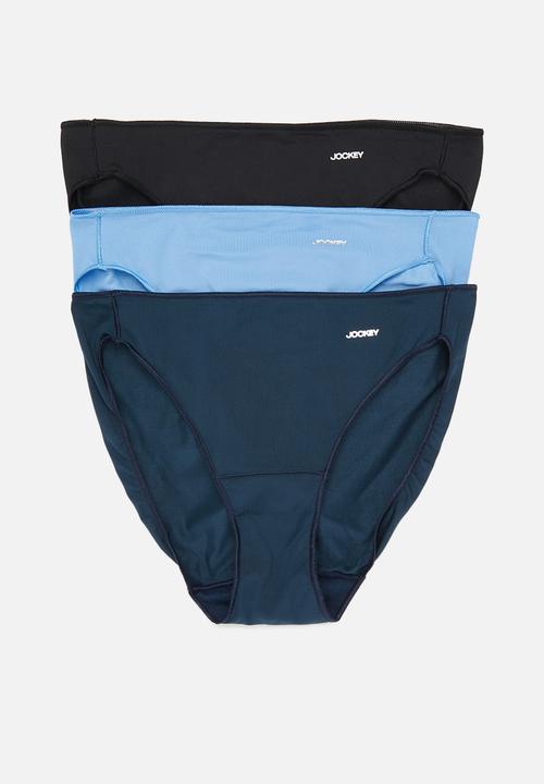 Jockey - 3 pack npl french cut - black/tranquil blue/midnight navy