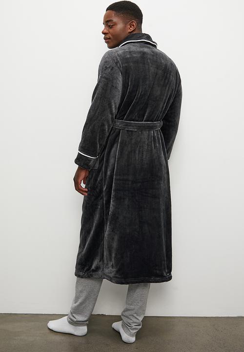 basicthread - Plush robe - black
