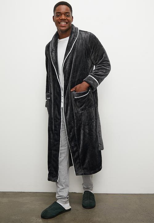 basicthread - Plush robe - black