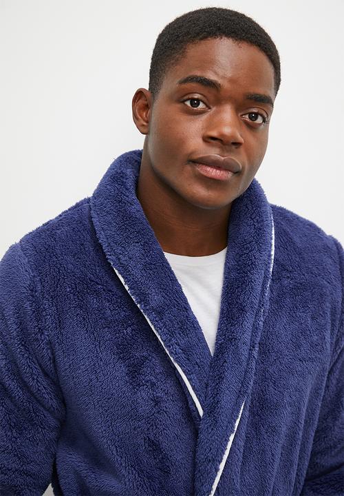 basicthread - Plush robe - navy