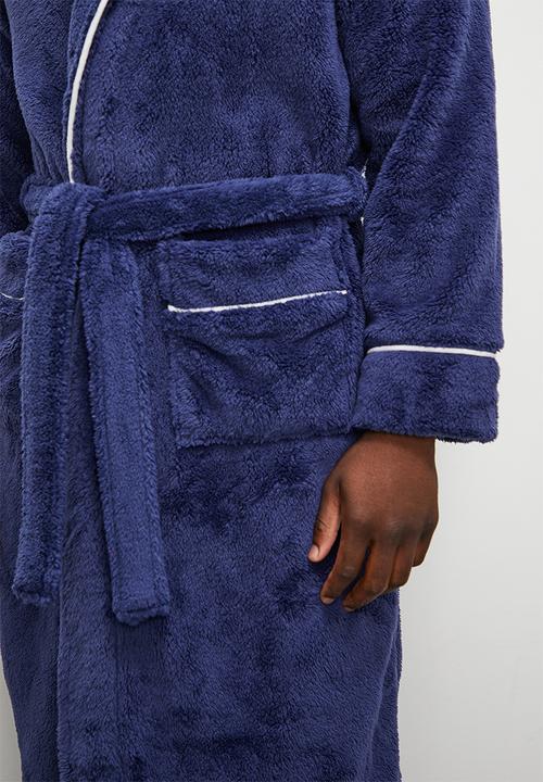 basicthread - Plush robe - navy