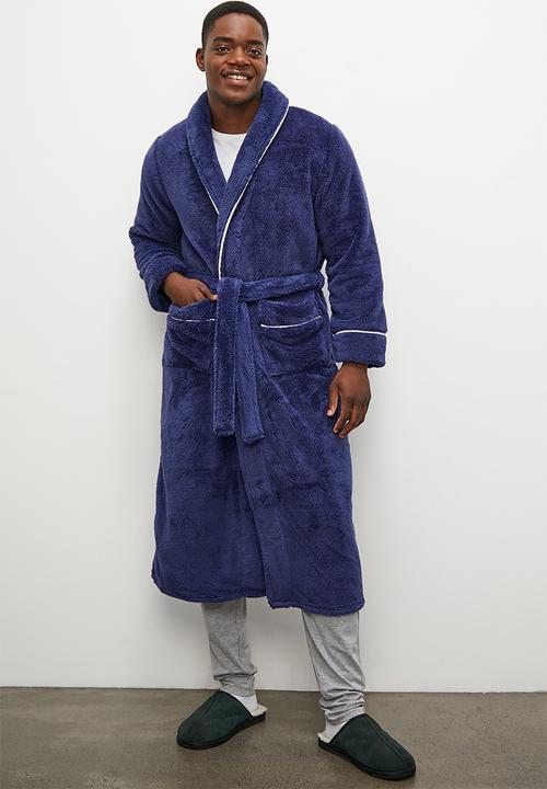 basicthread - Plush robe - navy