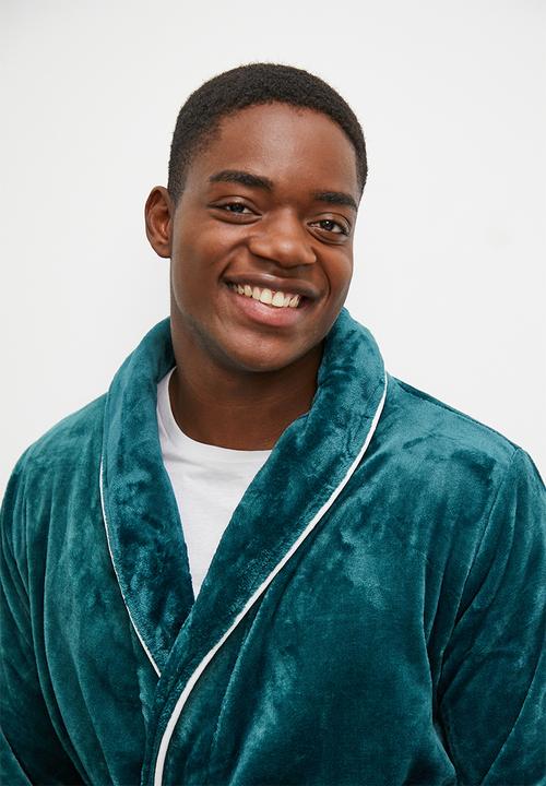 basicthread - Plush robe - teal