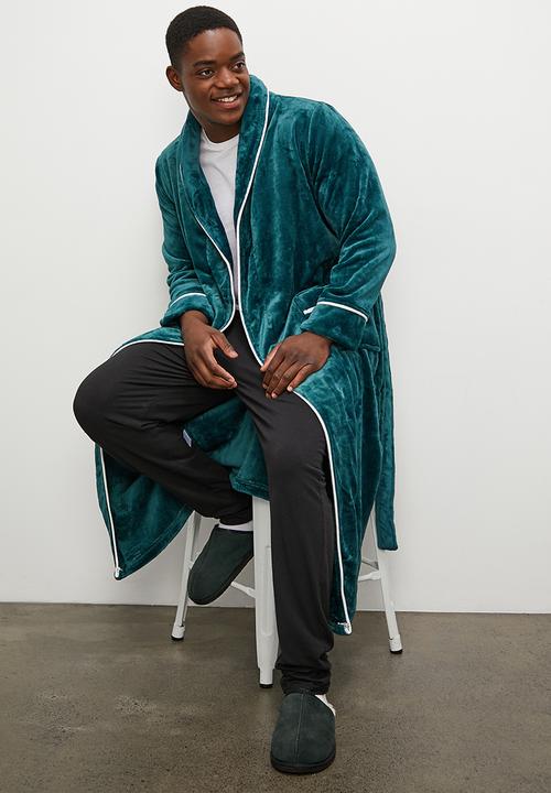 basicthread - Plush robe - teal