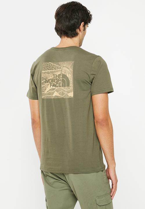 The North Face - Short sleeve redbox celebration tee - new taupe green-khaki stone
