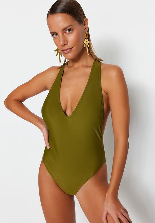 Trendyol - Infinity one piece swimsuit - khaki
