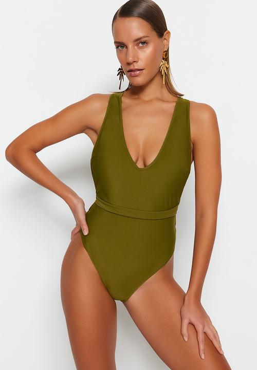 Trendyol - Infinity one piece swimsuit - khaki