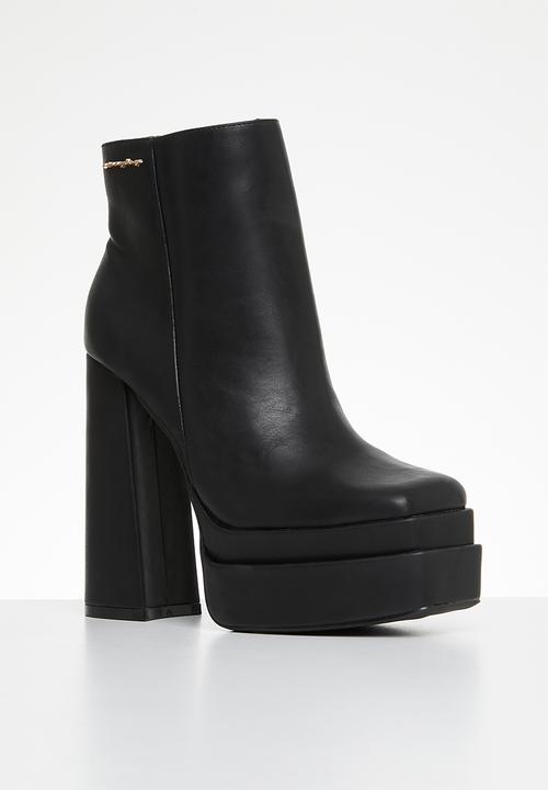 SISSY BOY - Wrong number platform boot - black