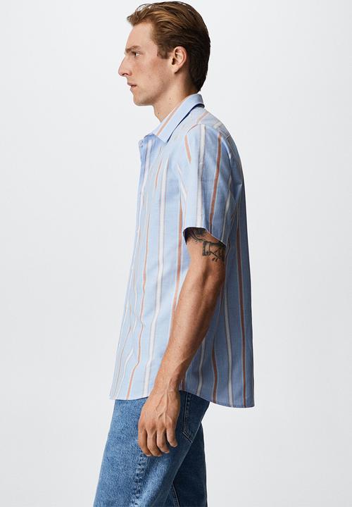 MANGO - Shirt stripe1 - blue