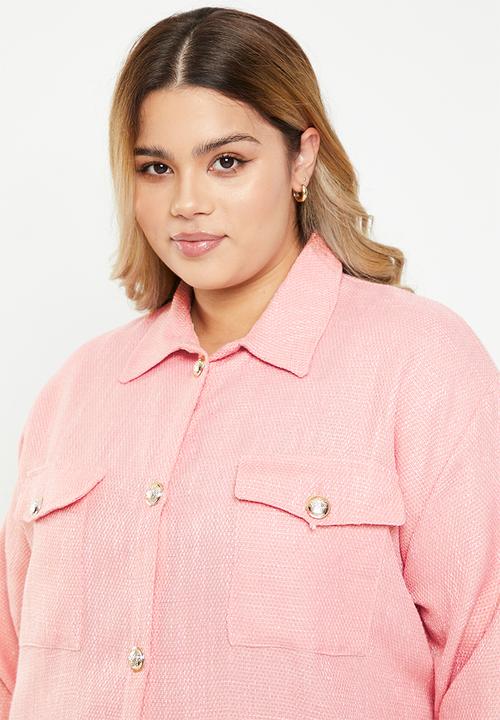 Me&B - Plus Boucle shirt - pink