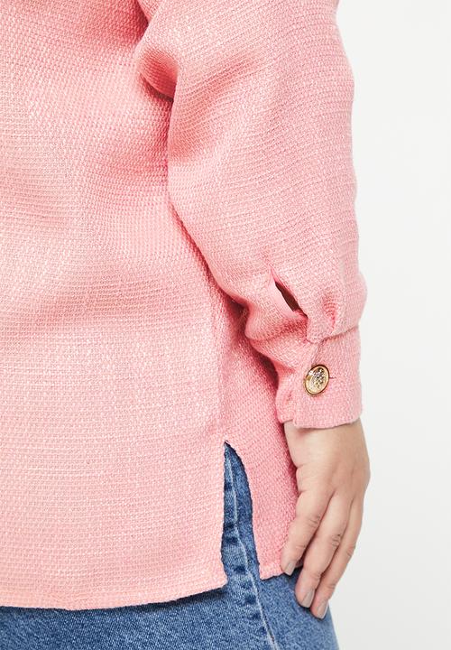 Me&B - Plus Boucle shirt - pink