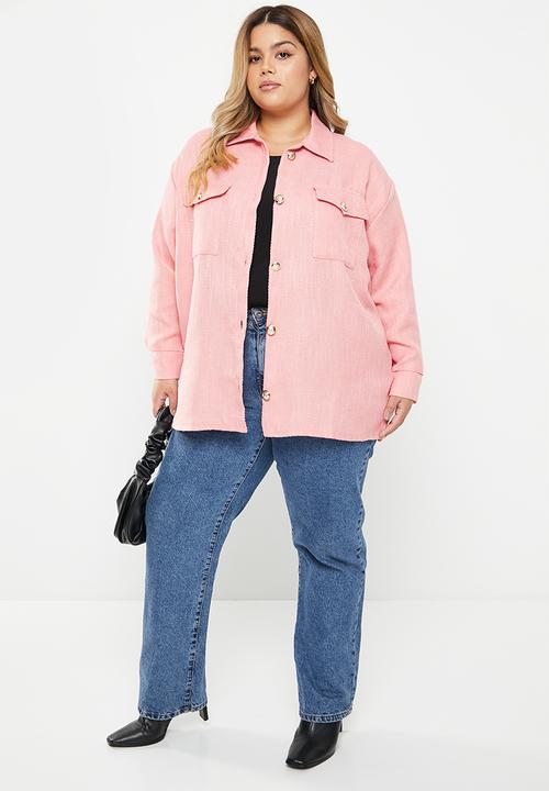 Me&B - Plus Boucle shirt - pink