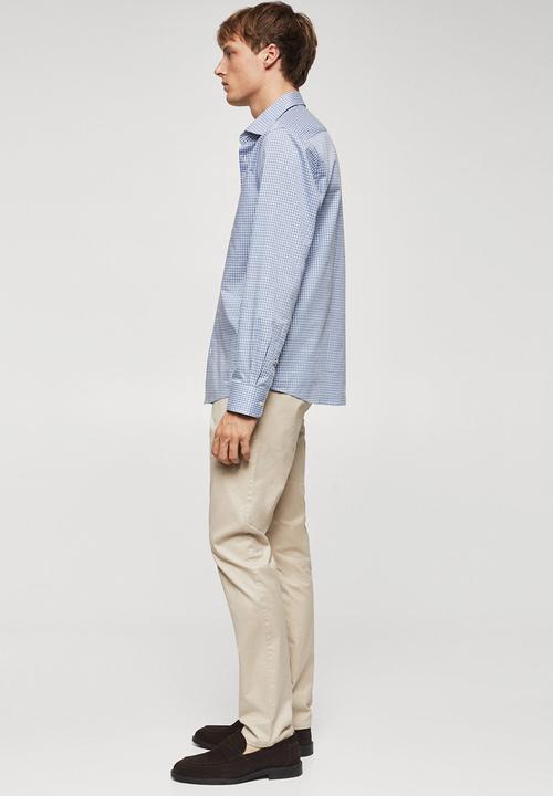 MANGO - Shirt vichy - skye blue