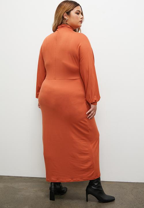 Superbalist - Dolman sleeve midi dress - rust