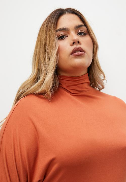 Superbalist - Dolman sleeve midi dress - rust