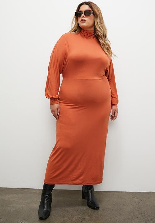 Superbalist - Dolman sleeve midi dress - rust
